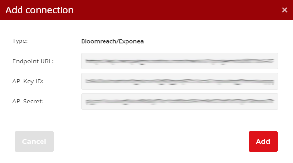 New connection – Exponea