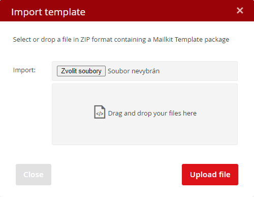 Import template Import template