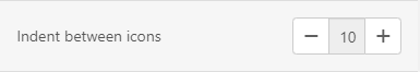 Indent between icons