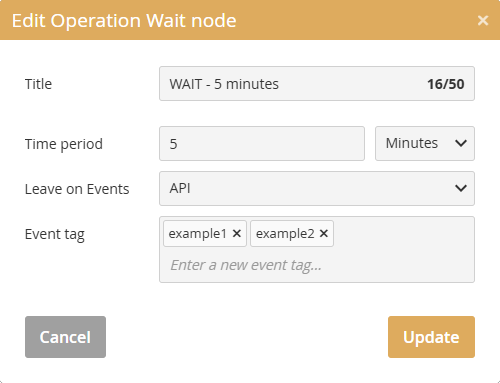 WAIT node – API