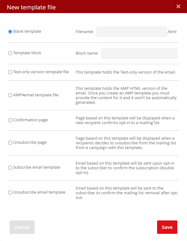 Template files Template files