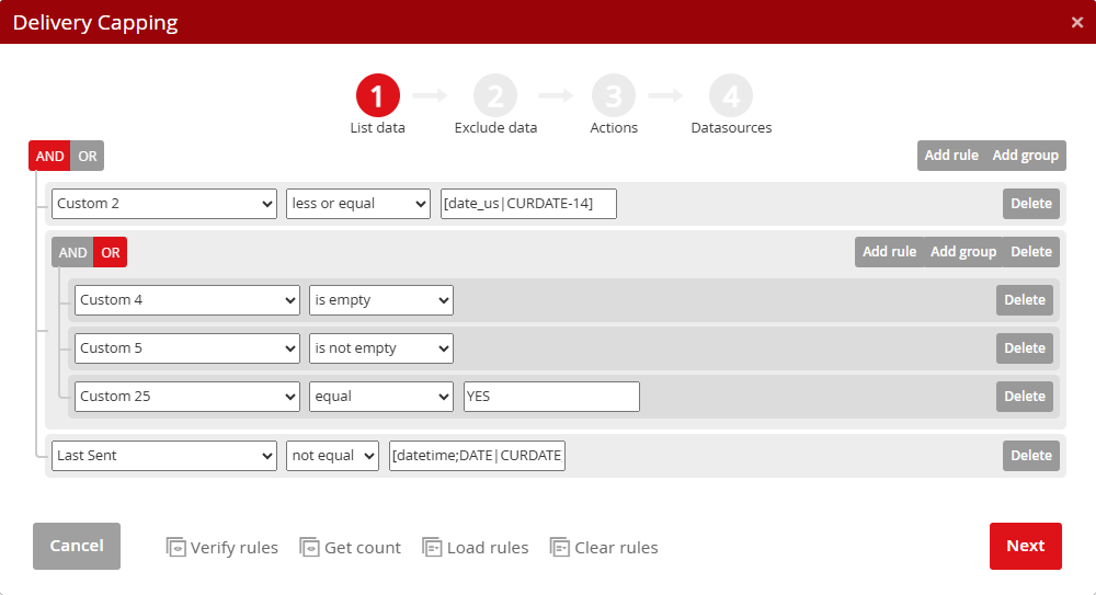 Delivery capping Delivery capping