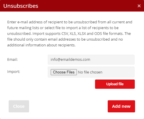 Unsubscribes