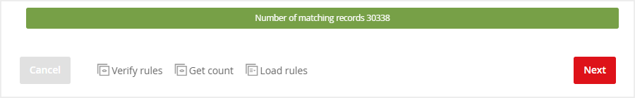 Get count – Number of matching records