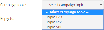 Assigning the campaign topic Assigning the campaign topic