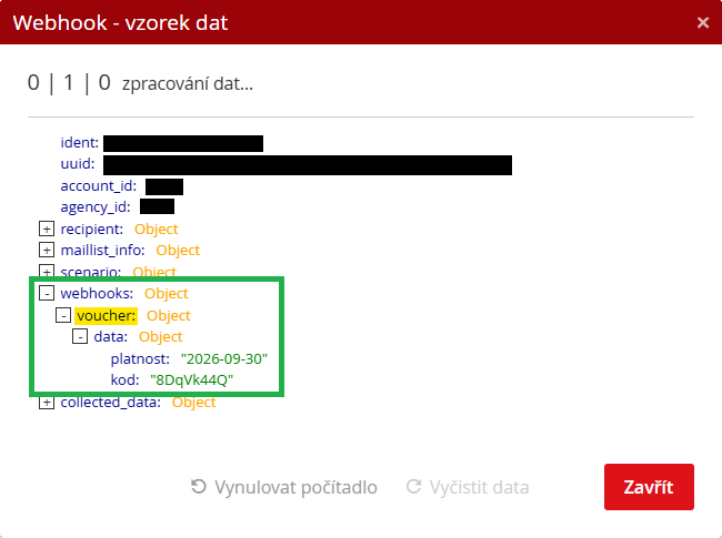 WEBHOOK - struktura dat v nodu WEBHOOK - struktura dat v nodu