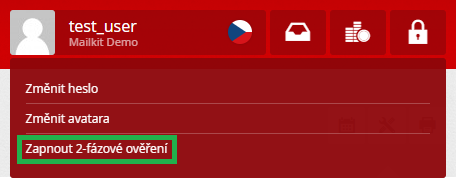 Aktivace 2-faktorového ověření