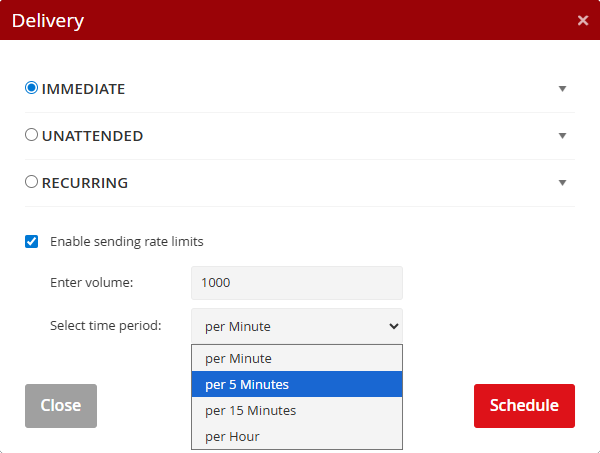 Sending rate limits Sending rate limits