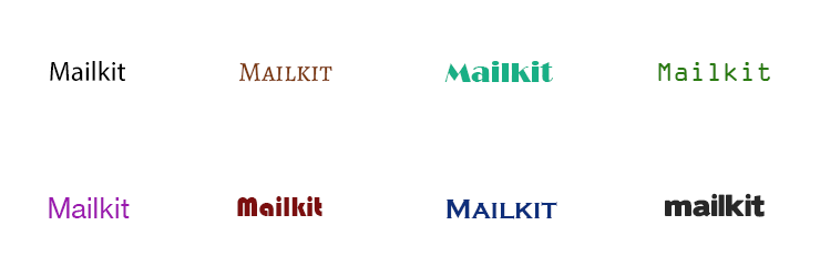 Mailkit used as a wordmark