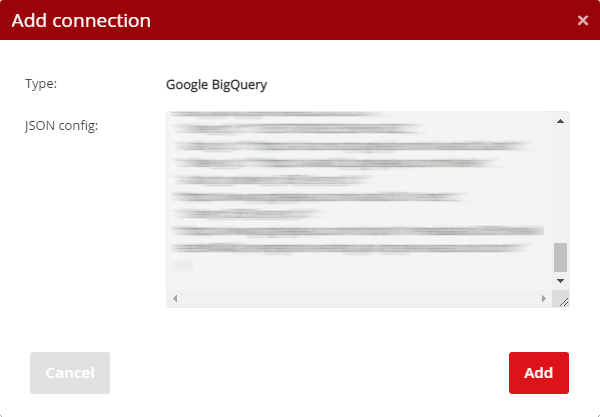 New connection – Google BigQuery