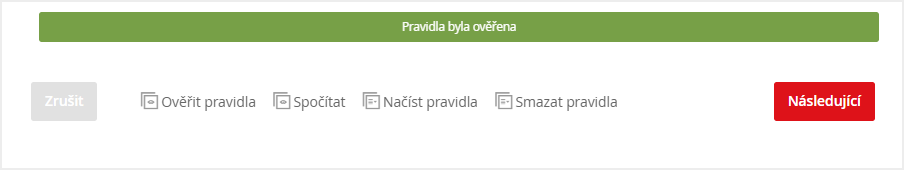 Ověření pravidel Ověření pravidel