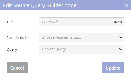 QUERY BUILDER – settings